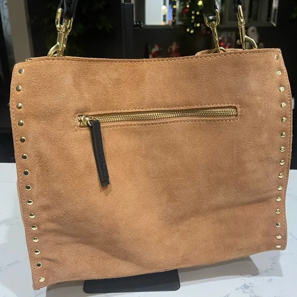 American Leather Tan Suede Women's Bag - Picture 4 of 9